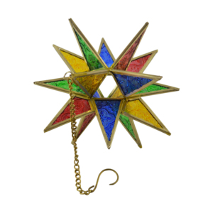 <b>Star</b> Glass <b>Hanging</b> Multi Color Candle Tealight Holder for Home Decoration and Wedding Events Available at Best Price - Product Image 5