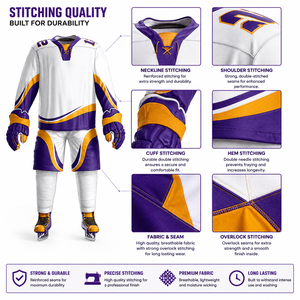 Uniforme de hockey sur glace professionnel, logo personnalisé, polyester respirant confortable, unisexe adulte, sublimation OEM ODM - Product Image 2