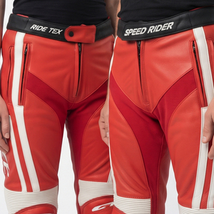 Pantalones de Cuero para Motociclistas Profesionales, Pantalones de Cuero Personalizados para Carreras de Motos, Pantalones de Cuero de Protección para Motociclistas, Unisex - Product Image 3