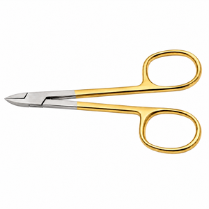 Tijeras Profesionales de Acero Inoxidable para Uñas de Bebés y Adultos, con Abertura de Mandíbula Ancha, Hoja Recta, Punta Afilada y Mango Dorado para Recortar Uñas - Product Image 1