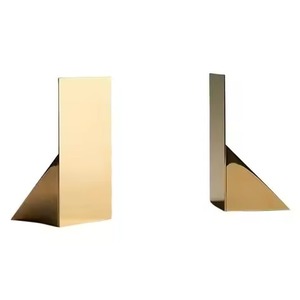 Decorative Metal Bookends <b>Book</b> Holder Non Slip <b>Book</b> <b>Stopper</b> Office Desk Shelf Organizer - Product Image 3