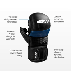 Unisex Synthetic Leather Breathable <b>Moisture</b> Wicking Martial Arts Kickboxing Boxing <b>Gloves</b> Open Palms for Muay Thai Training - Product Image 3