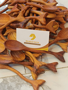 Cuchara de Cocina de Madera Premium, Vajilla de Madera Natural, Grabado Personalizado, Proveedor OEM de Exportación de Vietnam - Product Image 3