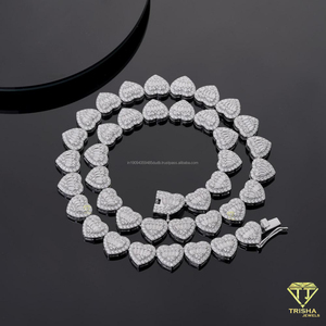 Collar con forma de corazón, diseño con piedras brillantes, joyería elegante de moda para mujer, regalo para fiesta nupcial, suministro al por mayor - Product Image 2