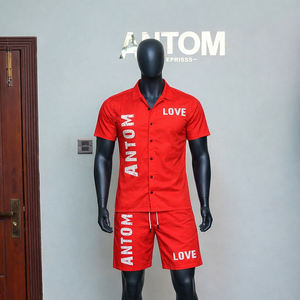 Conjunto de Verano Personalizado para Hombre, Camiseta y Pantalones Cortos Deportivos de Poliéster Transpirable con Estampado Informal, Traje de 2 Piezas - Product Image 2