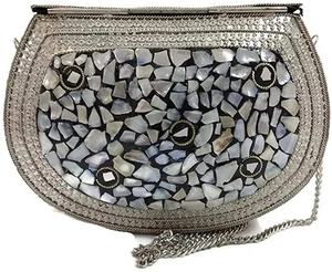 ที่มีคุณภาพสูงสุดในแบบฉบับขัดสูงที่สวยงามที่กำหนดเองแม่ของมุกกระเป๋าถือแฟชั่นสำหรับผู้หญิงจากอินเดีย, - Product Image 4