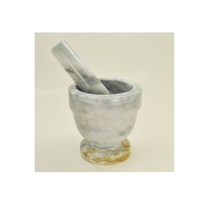 Eco-Friendly Natural <b>Marble</b> <b>Mortar</b> <b>and</b> <b>Pestle</b> Hand-Operated Kitchen Tool - Product Image 2