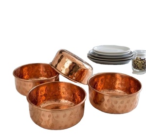Manufacturer Pure Copper Hammered Bowl <b>Dinnerware</b> Copper Bowl 4 Table Natural Polished Copper Bowl for Sale - Product Image 1
