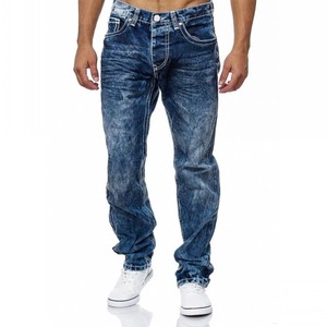 Jeans pour hommes, pantalons décontractés extensibles, jeans tendance pour hommes, pantalons à jambes droites - Product Image 1