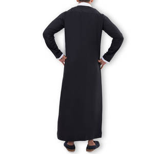 Jubba Árabe para Hombre, Vestido Largo Islámico Modesto de Manga Larga, 100% Poliéster, Cómodo de Usar, Ropa para Exportación al por Mayor - Product Image 3