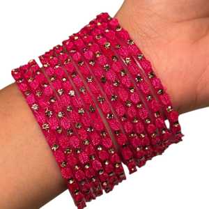 Bracelets tendance pour femmes, en verre, style goutte de pluie, Churiyan, pour mariage, fête, bijoux ethniques traditionnels, collection en gros - Product Image 6