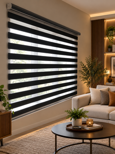 Persianas Horizontales Motorizadas WINHOME de Alta Calidad, Cortina Enrollable Eléctrica Integrada, Tela Opaca, Diseño Moderno y Minimalista para Ventanas Corredizas - Product Image 1