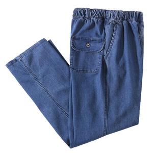 Jeans de Mezclilla para Hombre, Corte Recto, Cintura Alta, Ajuste Regular, Estilo Casual de Algodón, Color Sólido, para Otoño - Product Image 5