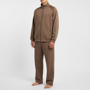 Custom Men Fleece Tracksuit <b>Zip</b> <b>Up</b> <b>Jacket</b> and Pants Set Plus Size Winter Sportswear - Product Image 1