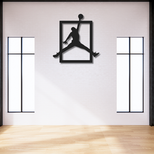 Arte de pared de metal cortado con láser con diseño de Jordan, arte de pared de metal para decoración del hogar - Product Image 4