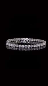 Pulsera de tenis de lujo con moissanita, corte brillante redondo, engaste de puntas, plata 925, pulsera de uso diario para mujer - Product Image 5