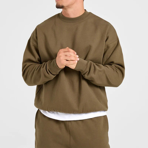 Sudaderas de Cuello Redondo para Hombre, Diseño Moderno, Logotipo Personalizado, Venta al Por Mayor, Corte Holgado, Manga Larga, Puños Acanalados, Tejido de Punto - Product Image 1