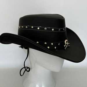 AMS SPORTS INTL Sombrero de Vaquero Unisex de Cuero con Banda de Cuerda, Talla Ajustable 56-58CM, Cuatro Estaciones, Casual para Exteriores, Adulto - Product Image 3
