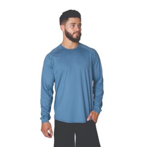 เสื้อยืดแขนยาวแฟชั่นล่าสุดสำหรับผู้ใหญ่ ขายส่ง รับผลิตตามแบบ OEM ดีไซน์เรียบง่าย แห้งเร็ว ทรงหลวม เหมาะสำหรับออกกำลังกาย - Product Image 2