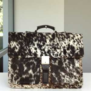Wholesale Natural Fur Cowhide Leather Hair on <b>Laptop</b> Bag Slim Protective <b>Laptop</b> Folder For Hair on <b>Laptop</b> Briefcase Portable - Product Image 5