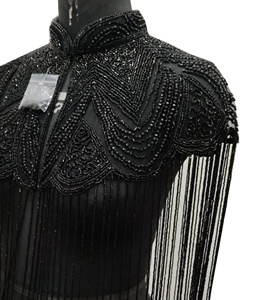 Super Luxury Vintage Embroidery Beaded <b>Sequins</b> <b>Plus</b> <b>Size</b> Poncho Cape <b>Top</b> for Autumn Club Party Wedding - Product Image 2