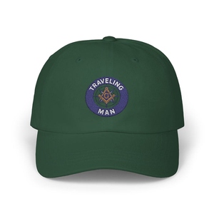 Gorra de Béisbol Bordada Ajustable con Diseño de Hombre Viajero de la Logia Azul de Maestro Masón, Venta al Por Mayor - Product Image 5