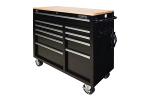 Wholesale 104cm 10-<b>Drawer</b> Lockable Heavy Duty Rolling Steel Tool Cabinet with Wooden Top for Garage <b>Workshop</b> Storage - Product Image 3
