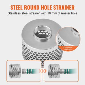 Kit Tubo di Aspirazione per Pompa dell'Acqua 20 ft Verde e Tubi da Giardino Blu per Retrolavaggio 2 pollici x 65 ft con Filtro a Fori in Acciaio e Avvolgitubo Inclusi - Product Image 5