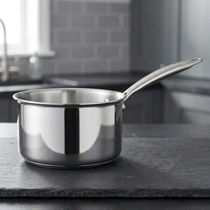Top Selling Factory Direct Stainless Steel <b>Saucepan</b> 18cm Triply Design 304 Grade Glass Lid Premium Cookware for Home - Product Image 4