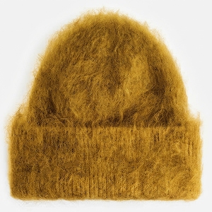 Gorros de invierno de lujo personalizados, mezcla de mohair, suaves y cálidos, gorros de punto lisos al por mayor para hombres y mujeres - Product Image 5