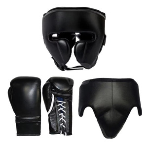 Ensemble d'équipements de protection de haute qualité pour MMA, boxe, kick-boxing pour adultes, ensemble de boxe en cuir véritable, kit d'entraînement - Product Image 4