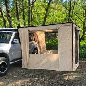 Auvent de toit de voiture tout-terrain pour véhicule extérieur étanche 420D Oxford 4x4 tente d'auvent latéral de voiture Maison avec maille tente de pièce annexe - Product Image 2
