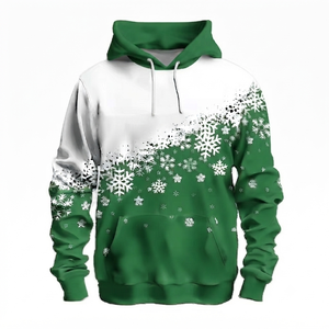 Sudadera con Capucha de Moda para Hombre, Otoño, Impresión Digital, 100% Algodón, Corte Holgado, Color Sólido, Tejido de Punto - Product Image 4