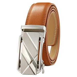เข็มขัดหนังแท้สำหรับผู้ชายปรับแต่งได้พร้อมระบบอัตโนมัติสำหรับหัวเข็มขัดดีไซน์เนอร์แฟชั่นแบบเรียบง่าย - Product Image 6