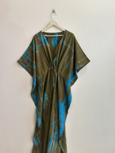 Caftán de Seda Reciclada Surtido, Vestido Maxi Vintage para Mujer, Vestido de Lujo Estilo Bohemio - Product Image 5