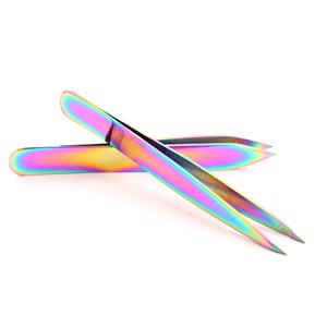 ที่คีบคิ้วสเตนเลสปลายแหลมปลายโค้งออกแบบมาสำหรับทุกสภาพผิวมืออาชีพ - Product Image 5