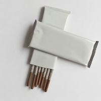 Bâtonnets de biscuits croustillants enrobés de chocolat blanc avec bonbons pétillants, collation sucrée légère et croustillante, vente en gros, marque privée