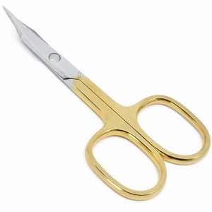 Ciseaux à cuticules dorés avec lames en acier inoxydable, personnalisés pour une coupe précise des cuticules, pour le soin des ongles - Product Image 1