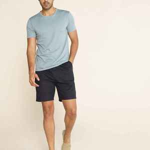 <b>Men's</b> Light Color Short Sleeve O-Neck T-Shirt Regular Fit Casual Jersey Cotton Solid Color Breathable Knitted Top - Product Image 1