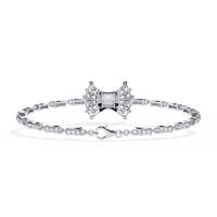 Bracelet à maillons ovales en or 18 carats, bracelet en diamant cultivé en laboratoire, plaqué rhodium, bijoux fins pour femmes