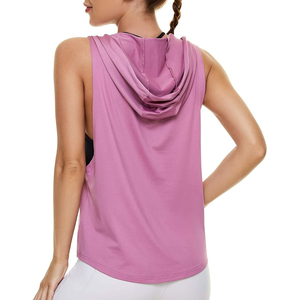 <b>Ladies</b> Sleeveless Hoodie Custom Women Hoodies Women Sweatshirt Gym wear training tank <b>top</b> pullover sleeveless <b>Vest</b> - Product Image 6