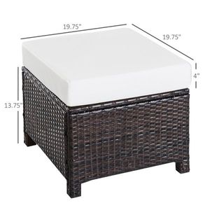Tavolino da Caffè in Rattan Naturale per Arredamento Patio - Product Image 2