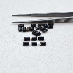 Hecho a mano 4mm x 6mm Natural negro espinela Octágono en forma de hermosa piedra preciosa suelta mejor calidad espinela piedra artículos de joyería al por mayor - Product Image 3