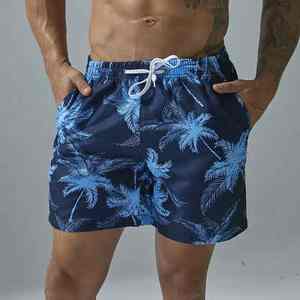 Maillots de bain pour garçons personnalisés, polyester extensible, coupe ample, doublure compressive, séchage rapide, UPF, vêtements de plage - Product Image 3