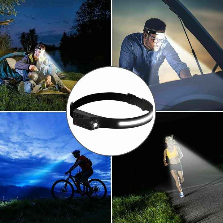 USB Rechargeable COB LED Headlamp Work Light Bar Head Band Lamp for Torch Work Headlamps Product Category