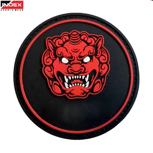 Oem PVC patches custom logo 3D rubber waterproof durable patches for clothing <b>hats</b> <b>bags</b> with velcro backing - Product Image 1