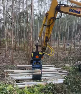 מחפר SK140 עם גריפר עץ מסתובב 360 מעלות הופך איסוף וערימת בולי עץ לקלים בהרבה - Product Image 4