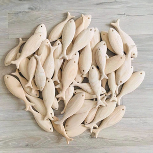 งานฝีมือไม้แกะสลักรูปปลา งานศิลปะพื้นบ้านแบบแขวนผนัง เหมาะสำหรับเด็ก ตกแต่งรูปสัตว์ เป็นของขวัญปีใหม่-CARYLN - Product Image 6