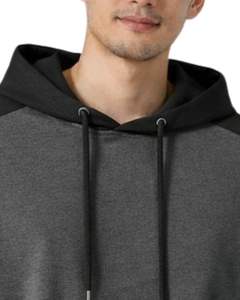 เสื้อยืดแขนสั้นมีฮู้ดสำหรับผู้ชาย เสื้อฮู้ดแบบสวมใส่สบาย ผ้าฝ้ายเนื้อนุ่ม ใส่ได้ในฤดูร้อน สีดำชาร์โคล แฟชั่นสตรีทแวร์ - Product Image 4