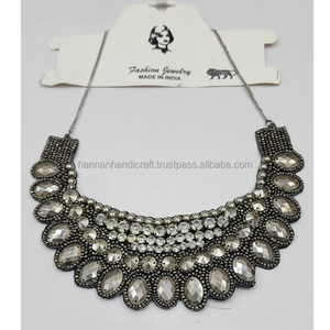 Collar llamativo de moda al por mayor para mujer, estilo bohemio, colorido, hecho a mano, con cuentas de resina tejidas - Product Image 2